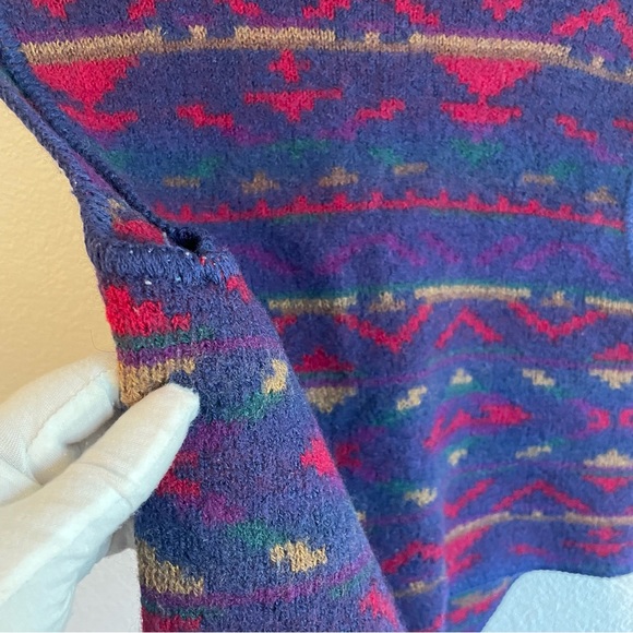 Vintage Alps Geometric Wool Vest L - Picture 3 of 5